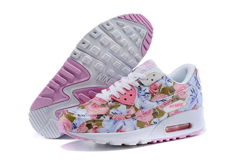 femmes nike air max 90 fleur de rose, Nike Air Max 90 Chaussures Femmes Fleur rose / blanc